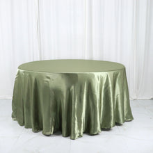 Eucalyptus Sage Green 120 Inch Round Tablecloth In Satin