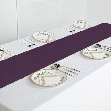 Transform Your Event with an Eggplant Polyester Table Runner