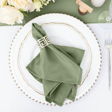 Experience Luxury with Dusty Sage Green Dinner Napkins