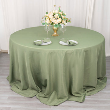 Versatile and Elegant: The Dusty Sage Green Seamless Polyester Tablecloth