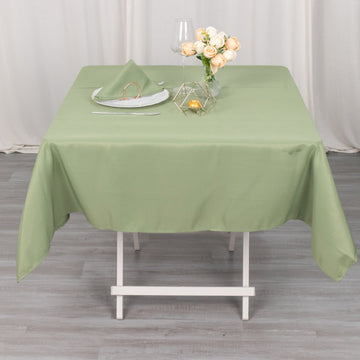 Elevate Your Event with the Dusty Sage Green Seamless Premium Polyester Square Tablecloth