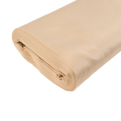 Beige fabric roll on a white background