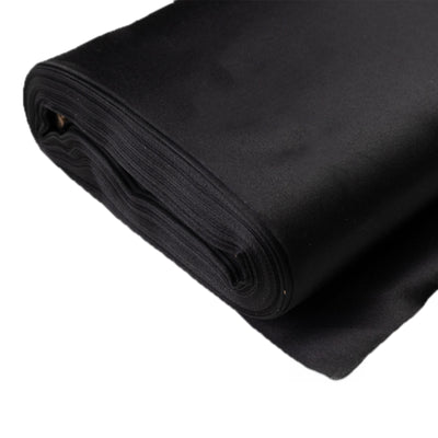 Black satin fabric roll for sewing and crafting projects