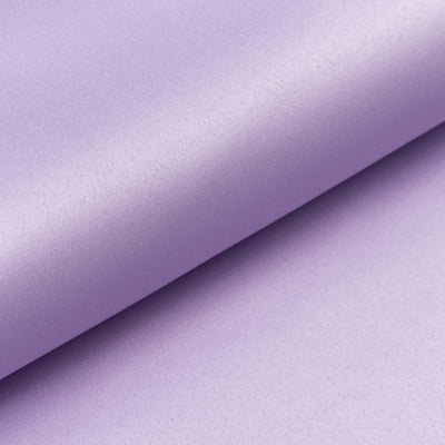 Lavender satin fabric with a smooth surface texture.