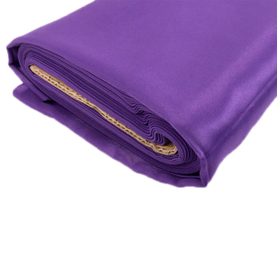 Purple satin fabric roll for sewing and crafting projects
