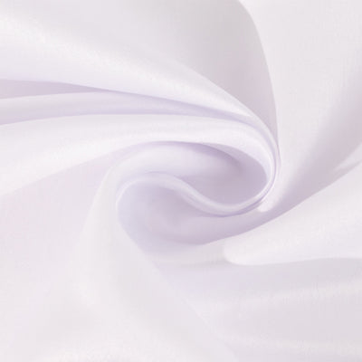 White satin fabric close-up showing smooth texture and sheen.