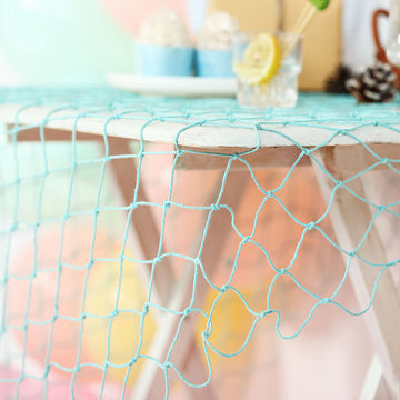 Turquoise Cotton Decorative Fish Net - The Perfect Nautical Decor