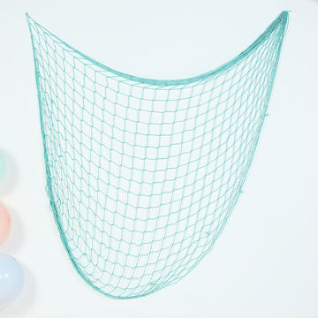 Turquoise Cotton Decorative Fish Net - Add a Splash of Color to Your Décor