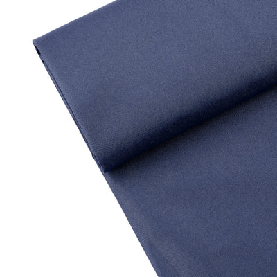 Navy blue fabric roll on a plain white background