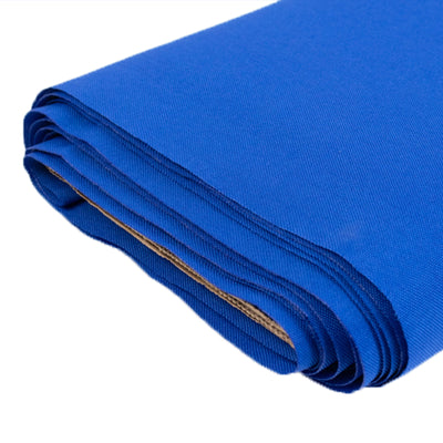Blue fabric roll on a white background.