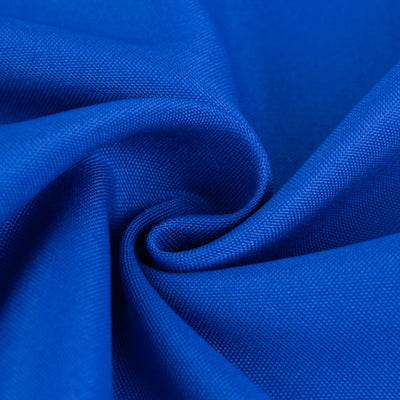 Blue fabric with smooth texture and detailed weave.