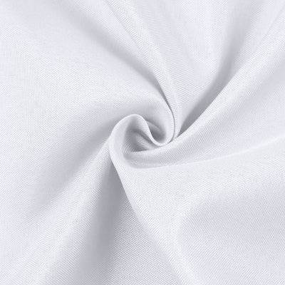 White fabric with a smooth texture and subtle sheen.