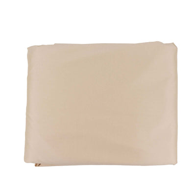 Beige fabric roll on a plain white background