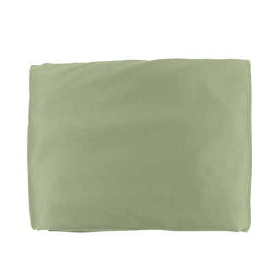Green fabric sheet on a plain white background