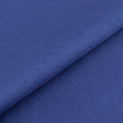Navy blue textured fabric with fine ribbing detail.