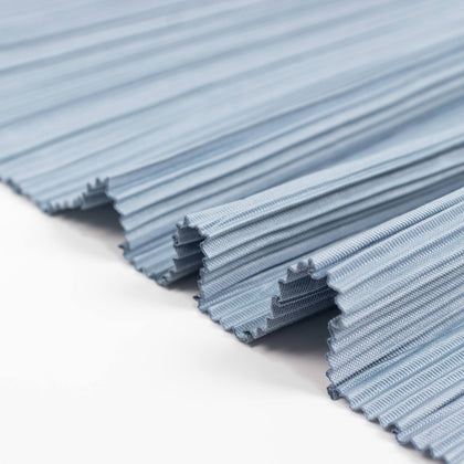 Scuba Fabric Bolt 60" x 10 Yards Dusty Blue Accordion Pleated – Wrinkle Free & Stain Resistant Textured DIY Craft Fabric
