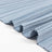 Blue pleated fabric swatches with textured edges on white background