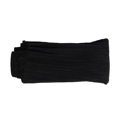 Black pleated clutch bag isolated on white background