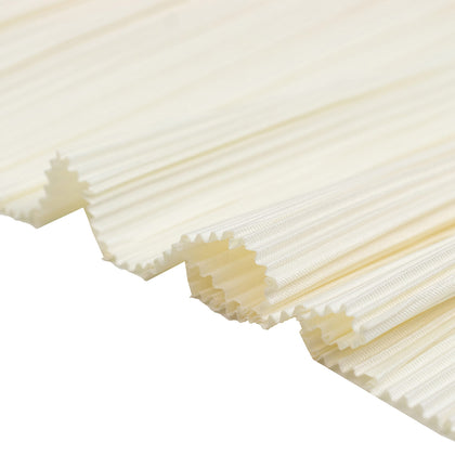 Scuba Fabric Bolt 60" x 10 Yards Ivory Accordion Pleated – Wrinkle Free & Stain Resistant Textured DIY Craft Fabric