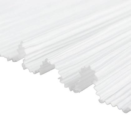 Scuba Fabric Bolt 60" x 10 Yards White Accordion Pleated – Wrinkle Free & Stain Resistant Textured DIY Craft Fabric