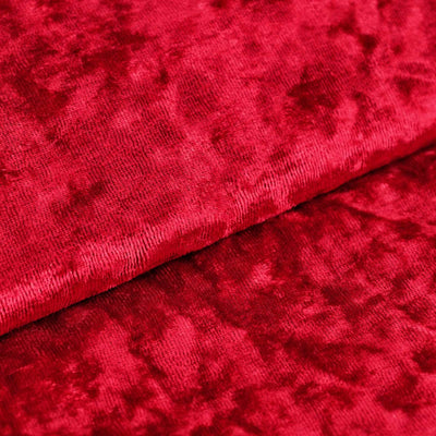 Red Crushed Velvet Fabric Bolt, DIY Craft Fabric Roll - 65"x5 Yards