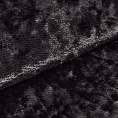 Black Crushed Velvet Fabric Bolt, DIY Craft Fabric Roll - 65"x5 Yards