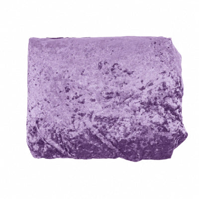 Purple crushed velvet decorative pillow on white background
