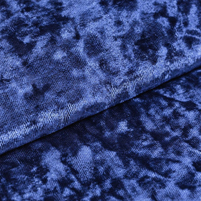 Navy Blue Crushed Velvet Fabric Bolt, DIY Craft Fabric Roll - 65"x5 Yards