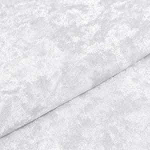 White Crushed Velvet Fabric Bolt, DIY Craft Fabric Roll - 65"x5 Yards