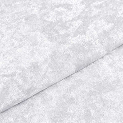 White Crushed Velvet Fabric Bolt, DIY Craft Fabric Roll - 65"x5 Yards