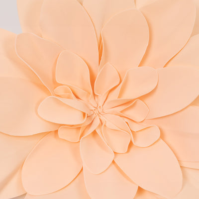 Peach flower decoration with layered petals