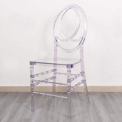 Clear acrylic chair with round back design