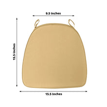 Chair Cushion Pads - Microfiber Polyester Champagne Rectangular Cushion with Measurements of 15.5 inches and 9.5 inches