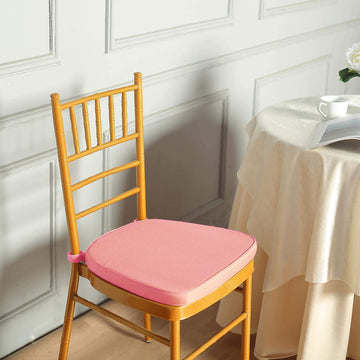 Enhance Your Event with the Dusty Rose Chiavari Chair Pad