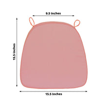 Chair Cushion Pads - Microfiber Polyester Dusty Rose Cushion with Measurements of 9.5 inches and 15.5 inches