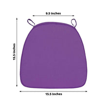 Chair Cushion Pads - Microfiber Polyester Purple Rectangle Tie Less Skid Proof