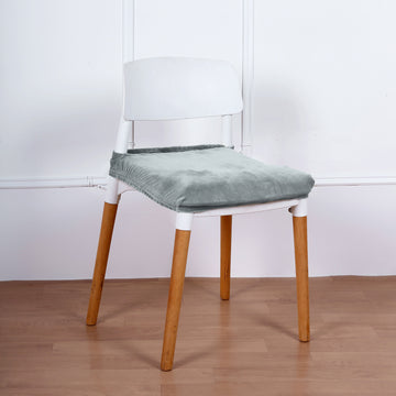 Transform Your Dining Area with the Stretch Dusty Blue Dining Chair Seat Cover