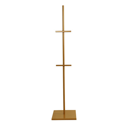 Heavy-Duty Gold Metal Floor Easel Stand - Adjustable 5.5ft Display Easel for Paintings, Frames & Artwork