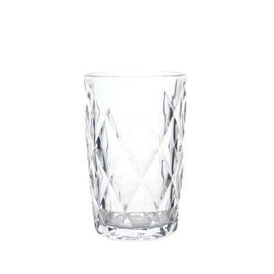 Crystal clear decorative glass tumbler