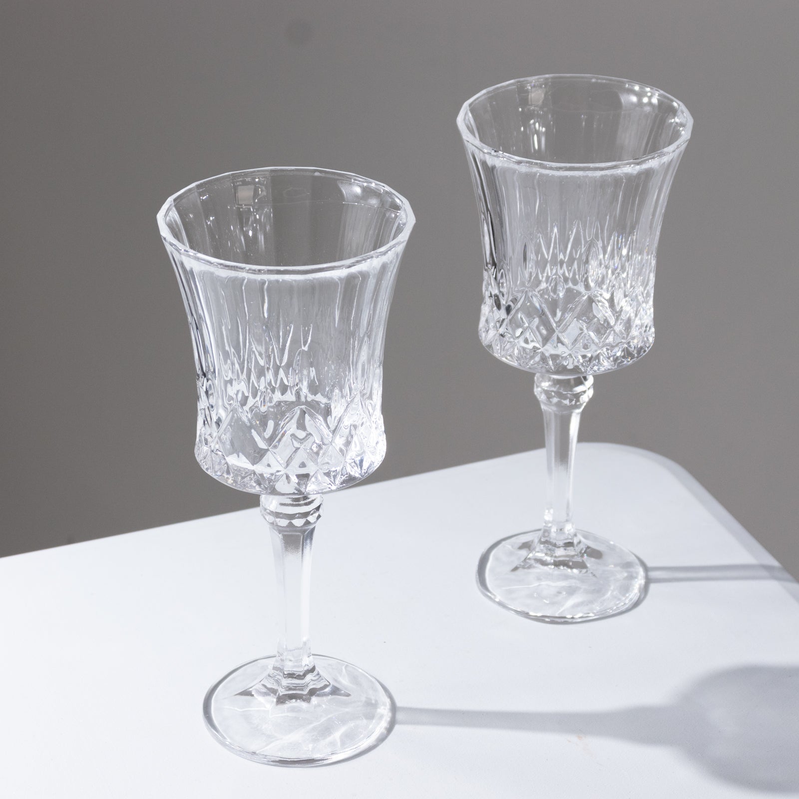 Efavormart Crystal Cut Glass Goblets - Thumbnail 2