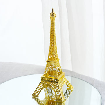 Create an Enchanting Atmosphere with the Gold Metal Eiffel Tower Table Centerpiece