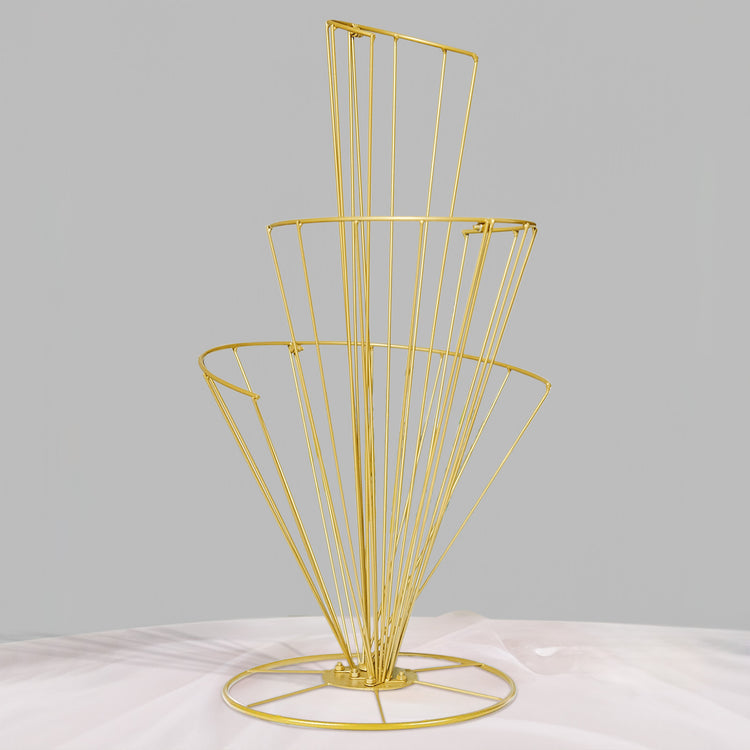 Gold Metal 28 Inch Spiral Shaped Flower Table Centerpiece