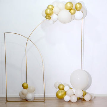 Create a Captivating Atmosphere with the Gold Metal Wedding Arch Chiara Backdrop Stand