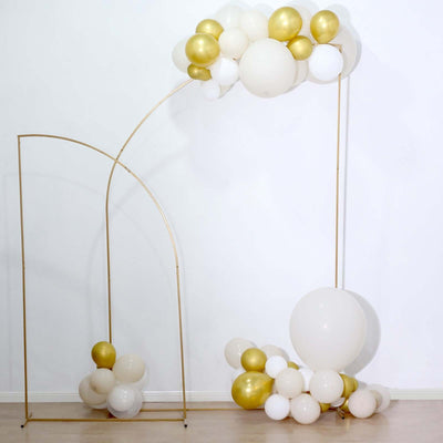 Gold and white balloon arch decoration for events