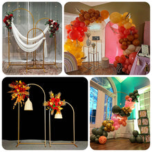 6 Feet Metal Gold Chiara Backdrop Arch Stand with Round Top