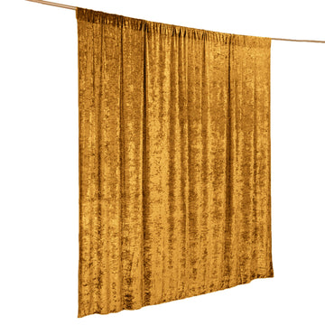 Add Glam and Elegance with Gold Premium Velvet Backdrop Stand Curtain Panel