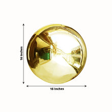 Gold Stainless Steel Gazing Globe Mirror Ball, Reflective Shiny Hollow Garden Sphere