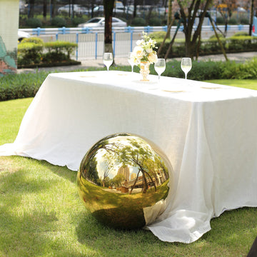 Elevate Your Event Decor with the Gold Stainless Steel Gazing Globe Mirror Ball