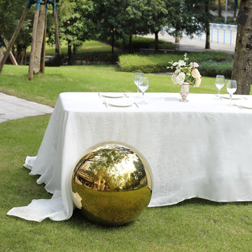 Elegant Gold Stainless Steel Gazing Globe Mirror Ball for Stunning Garden Decor