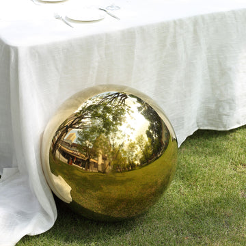 Create Memorable Moments with the Gold Shiny Gazing Globe Garden Spheres
